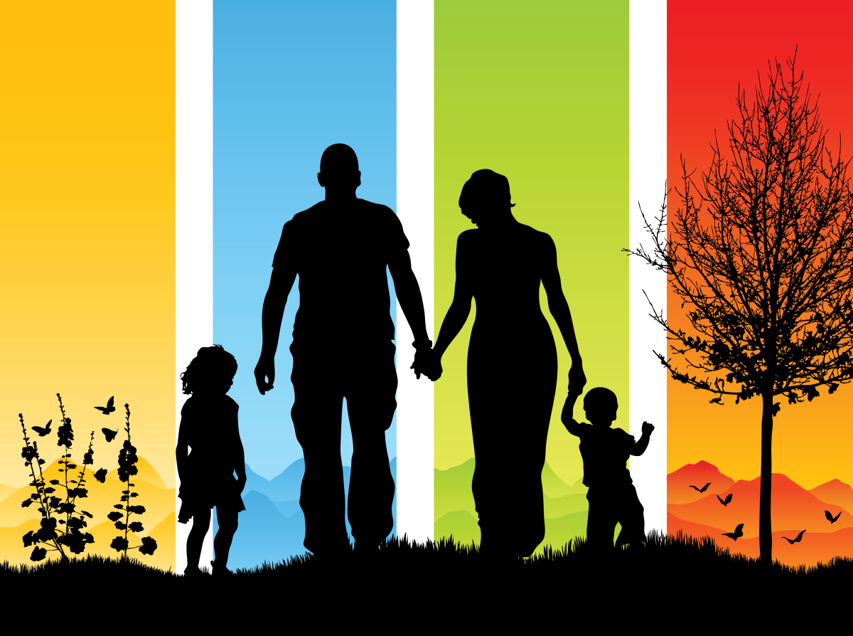 Родители силуэт