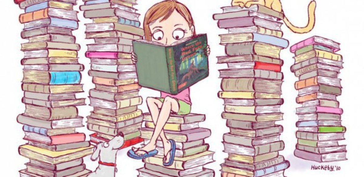 Гифки чтение книг