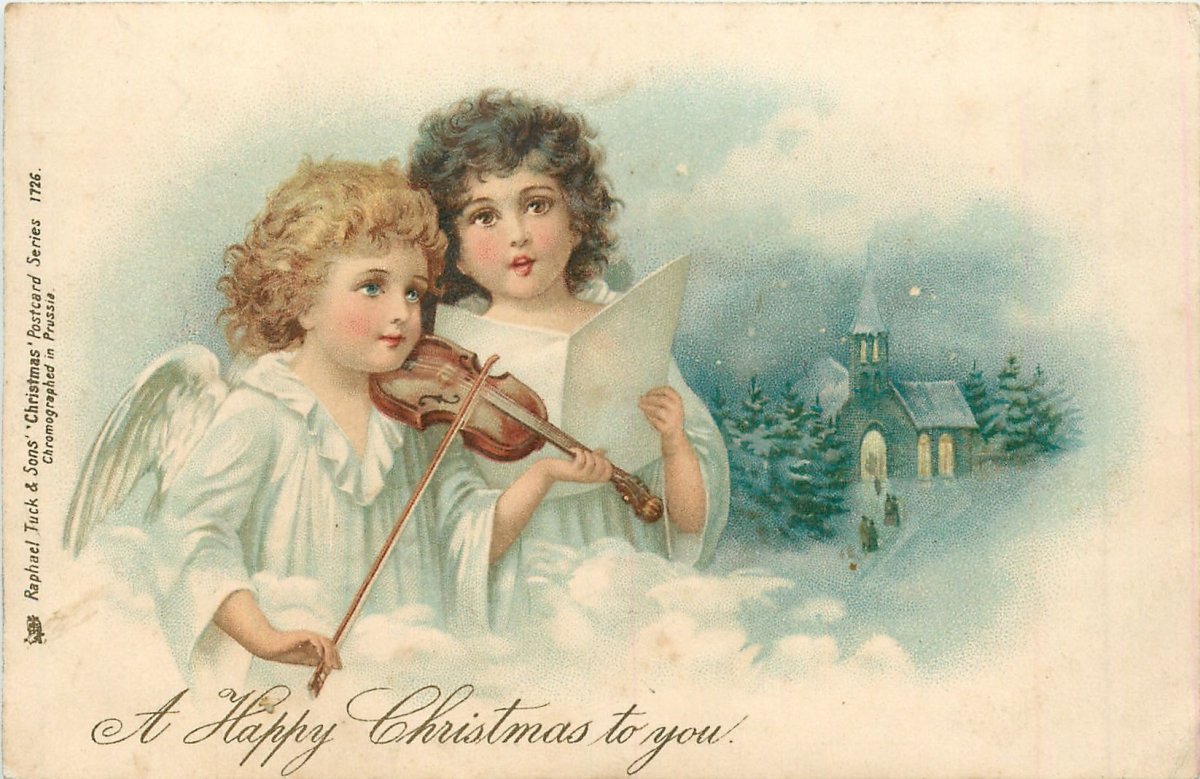 Старинные открытки с ангелами