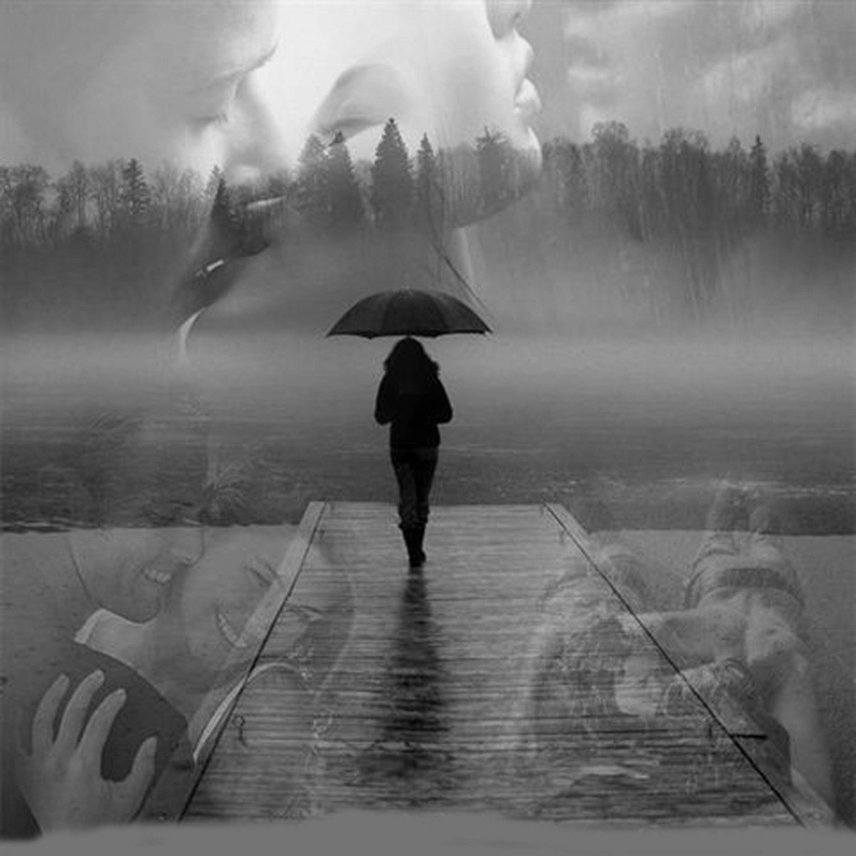 Девушка со спины грусть