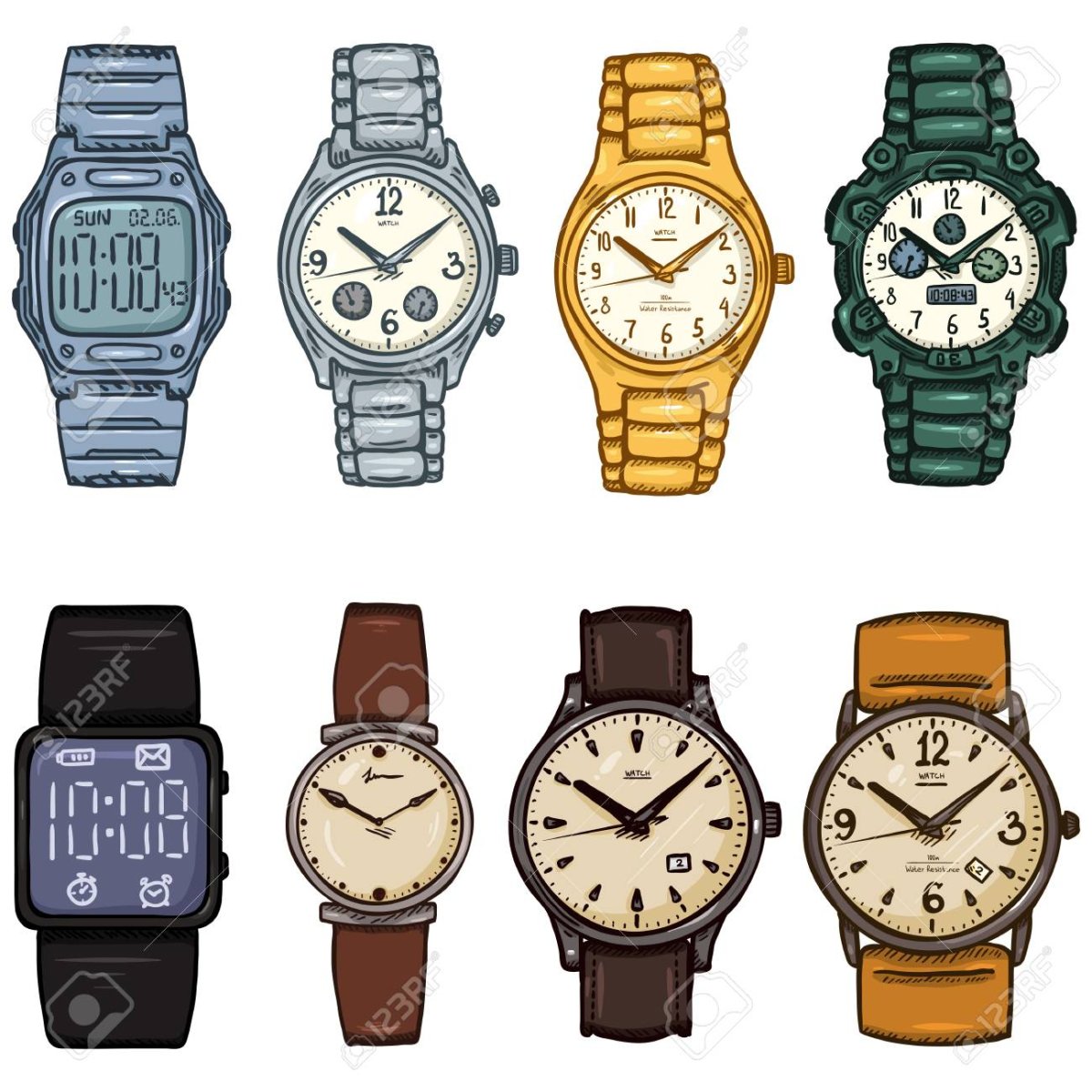 Часы наручные вектор