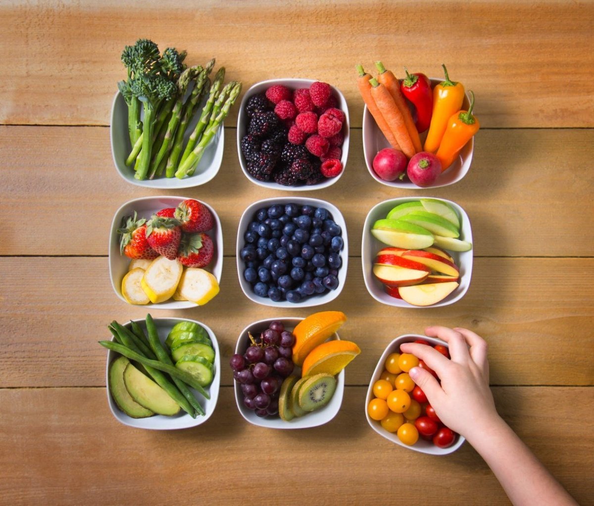 Порции фруктов и овощей в день
