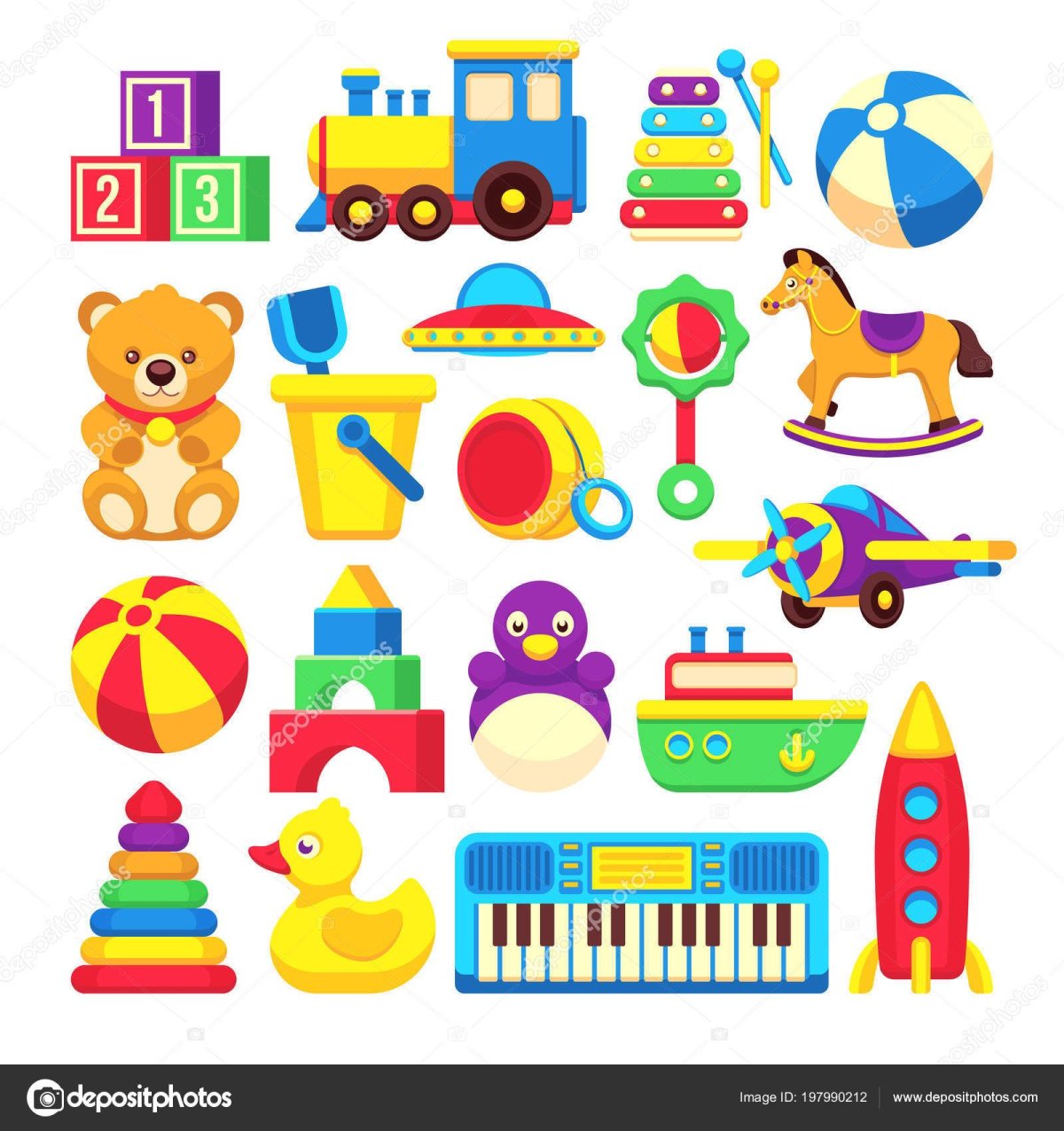Игрушки для мальчиков вектор