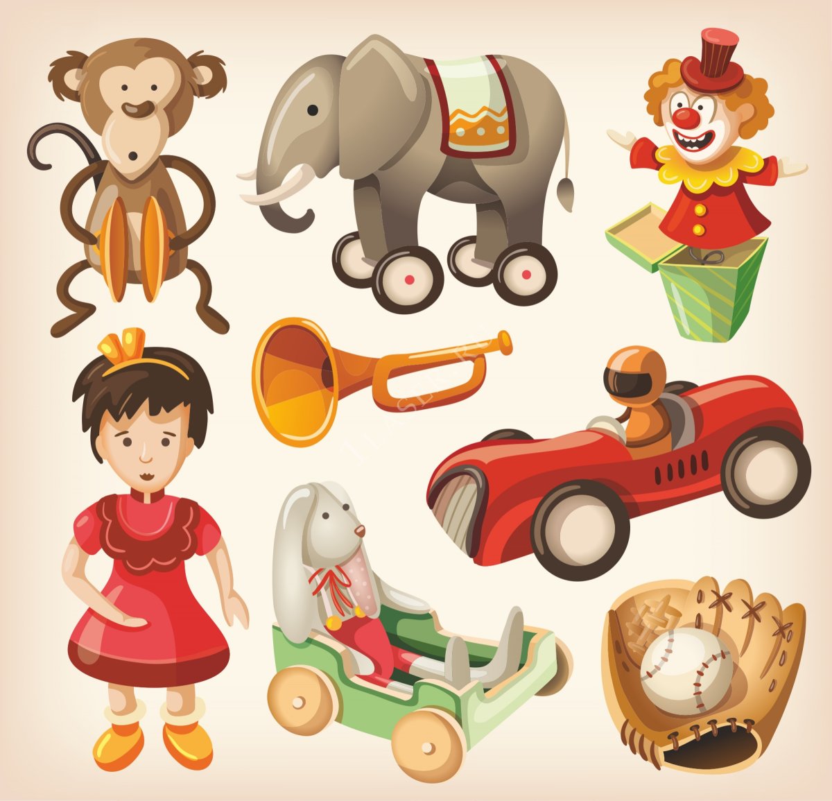 Советские игрушки вектор