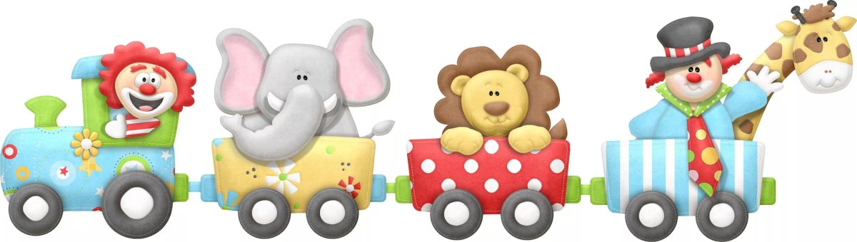 Детские игрушки на прозрачном фоне