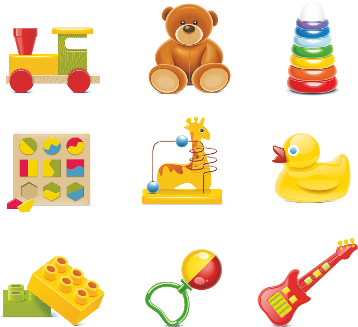 Развивающие игрушки вектор