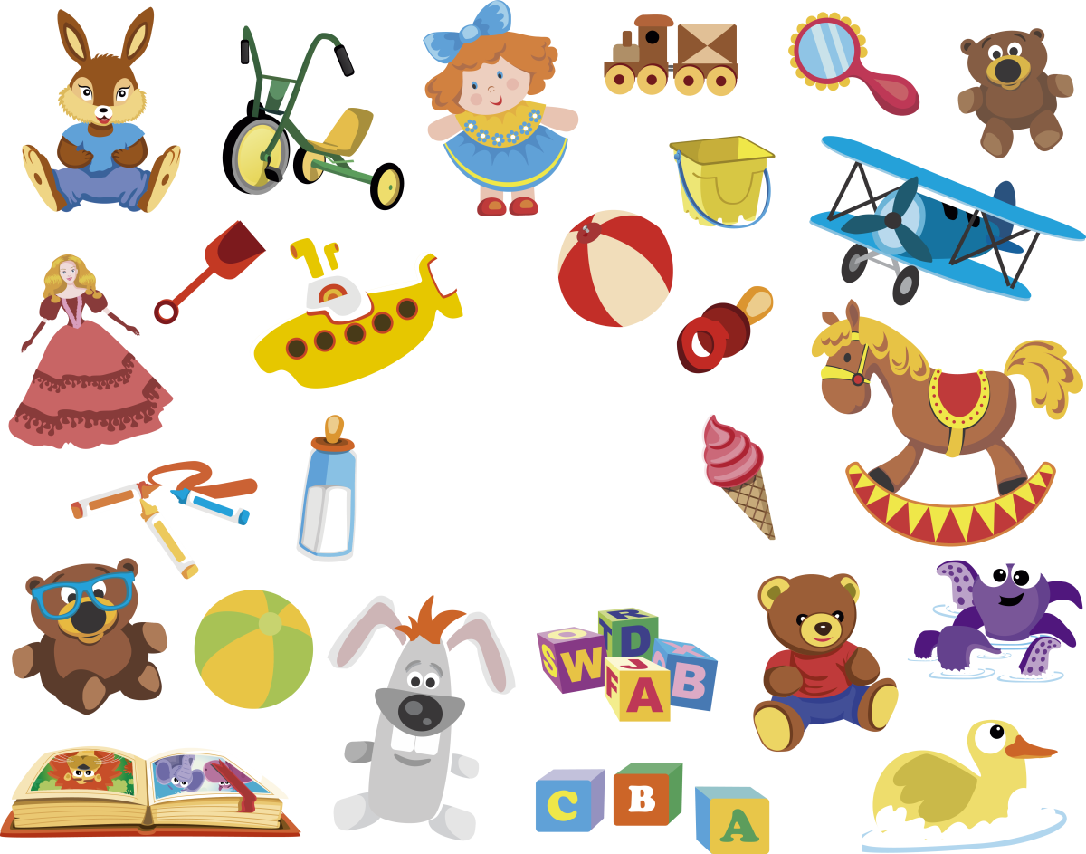 Векторные детские игрушки