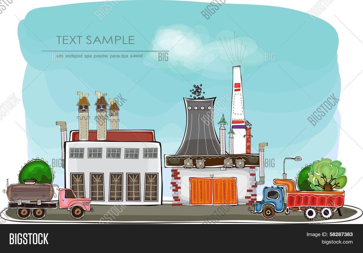 Сахарный завод рисунок