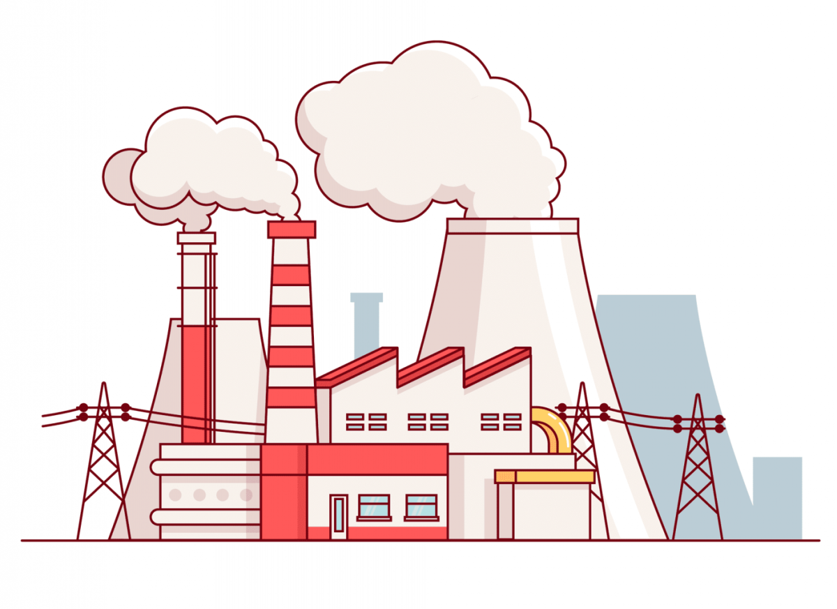 Атомная станция вектор