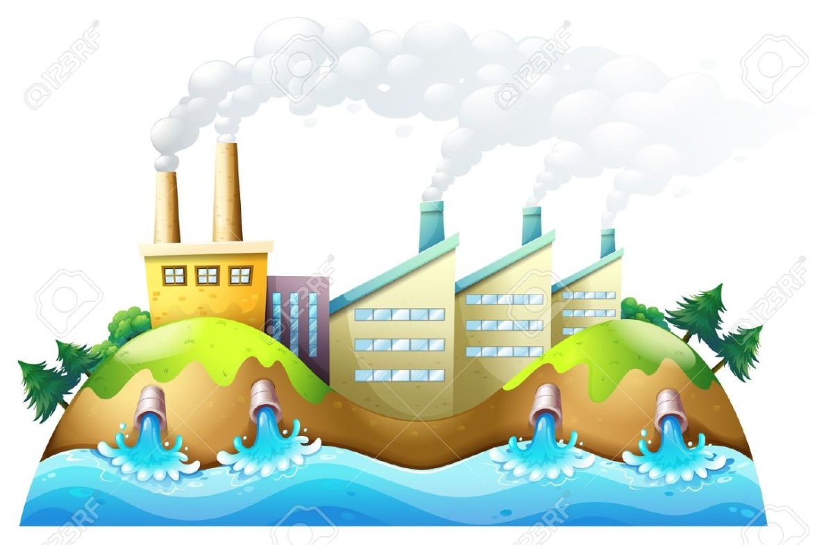 Загрязнение воды заводами и фабриками для детей