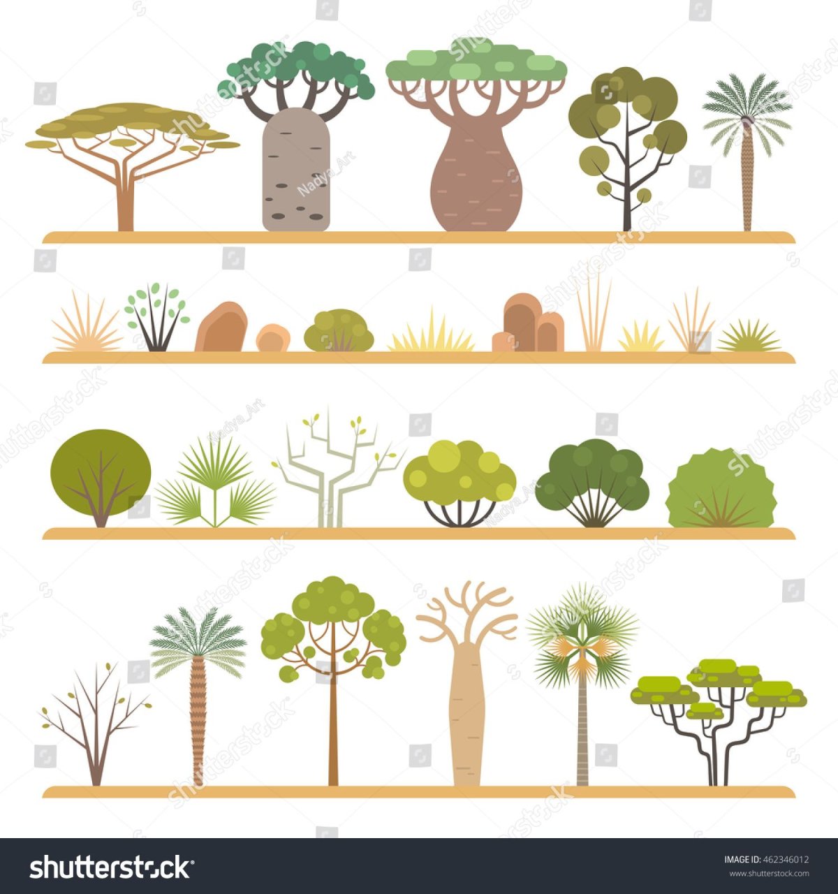 Африканские растения вектор