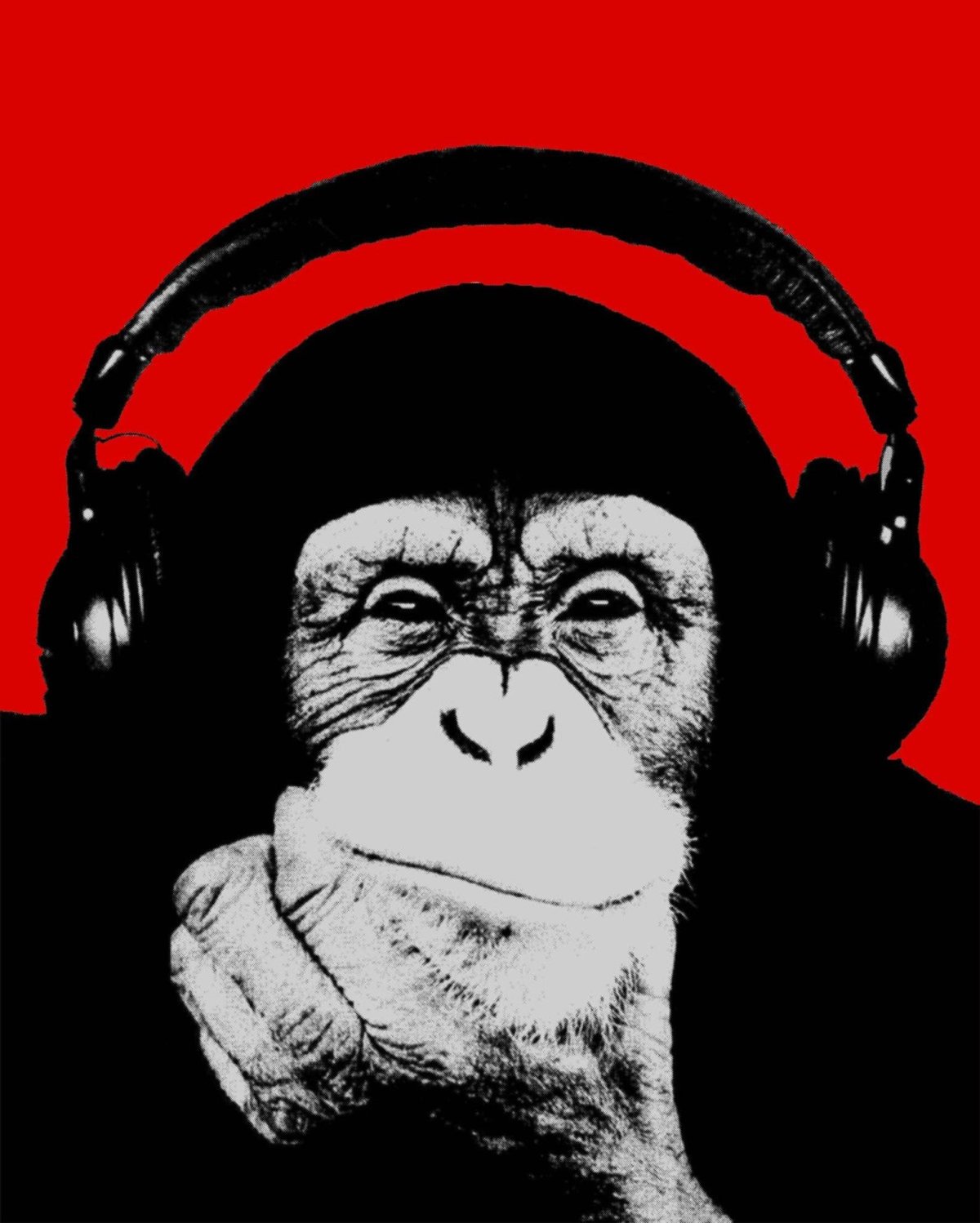 Обезьяна красками