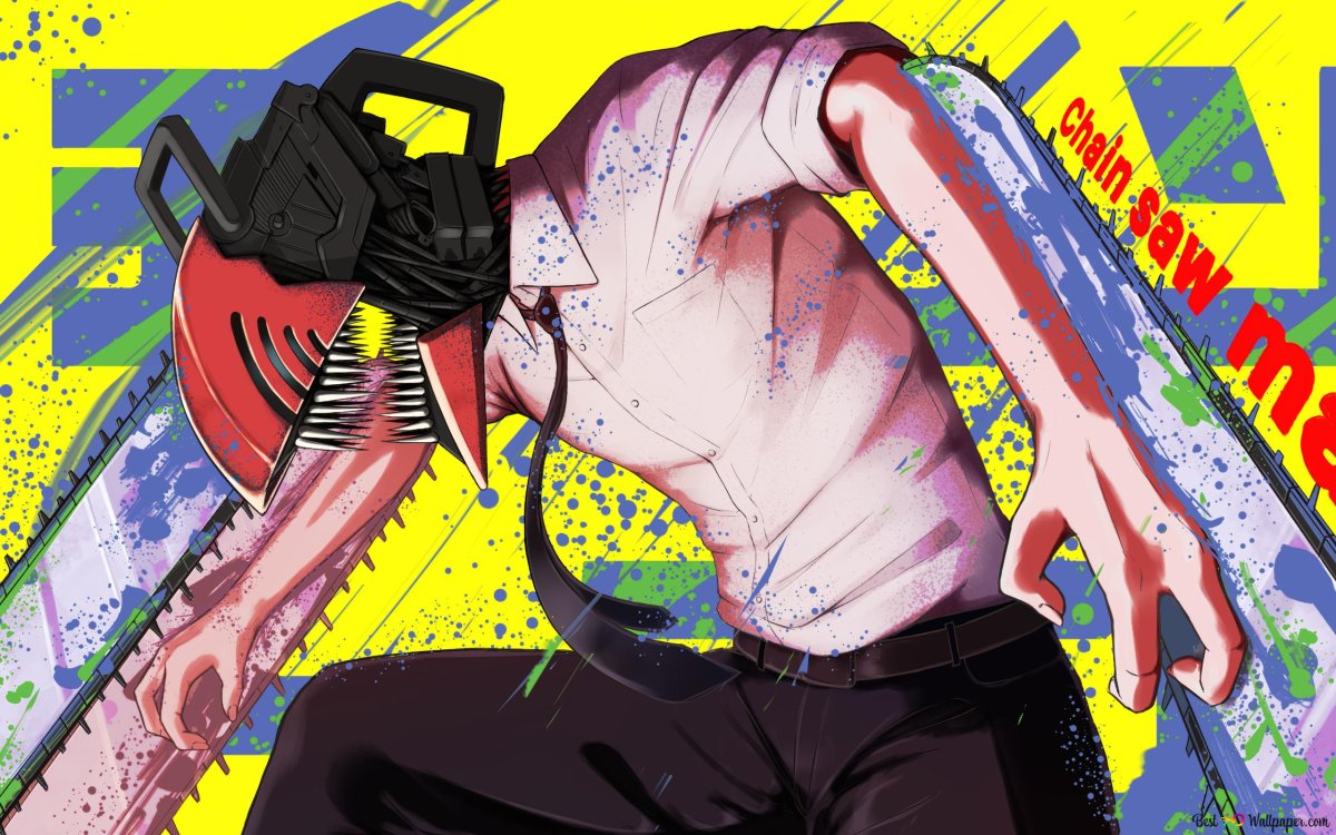 Человек бензопила обои на ПК