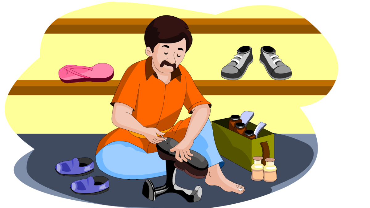 Сапожник с сапогами