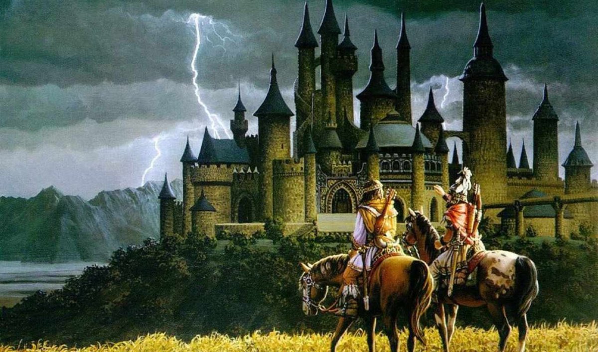 Замок и рыцарь художника