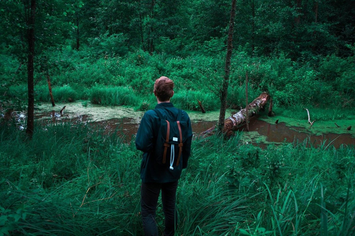Парень в лесу