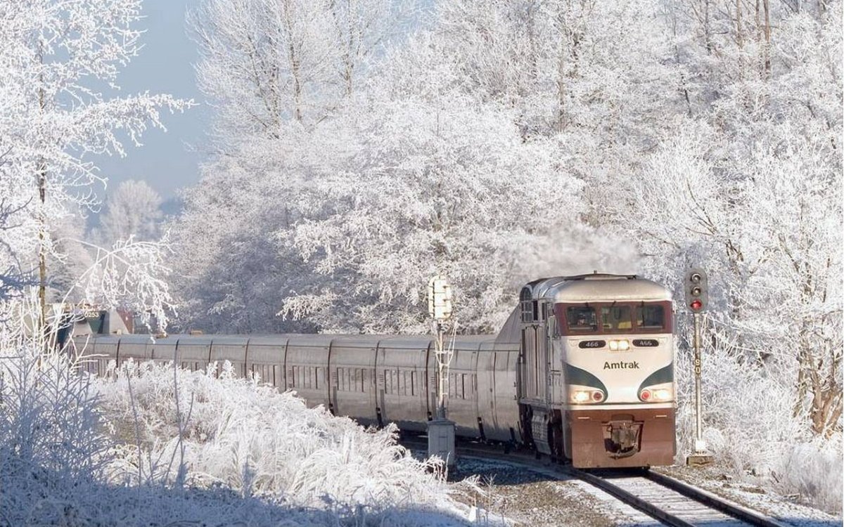 Зимнее путешествие на поезде