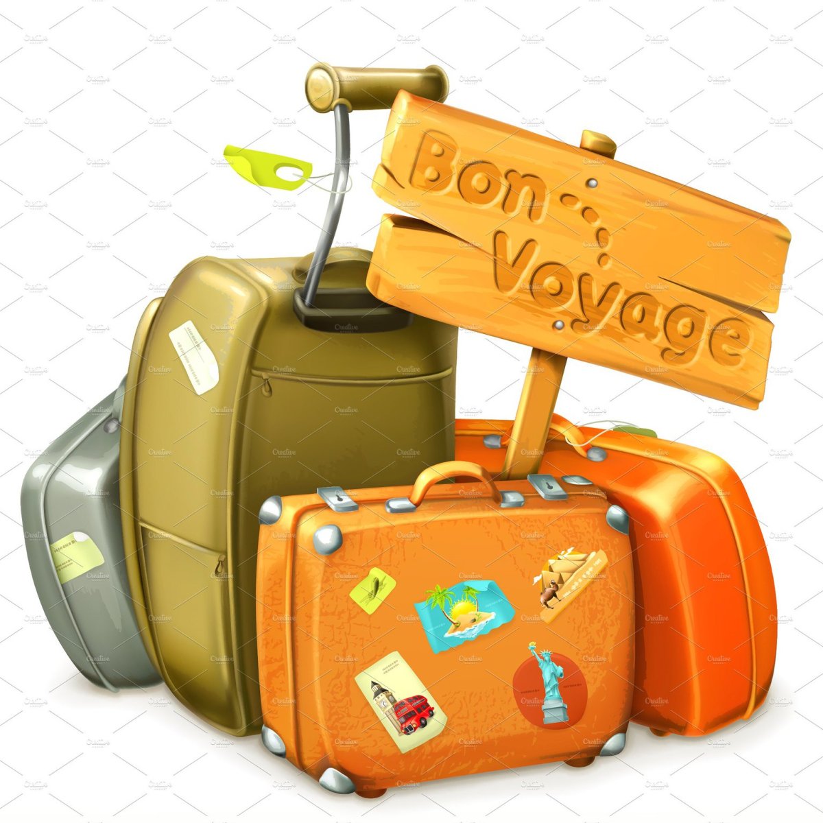 Иконки чемодан в путешествие