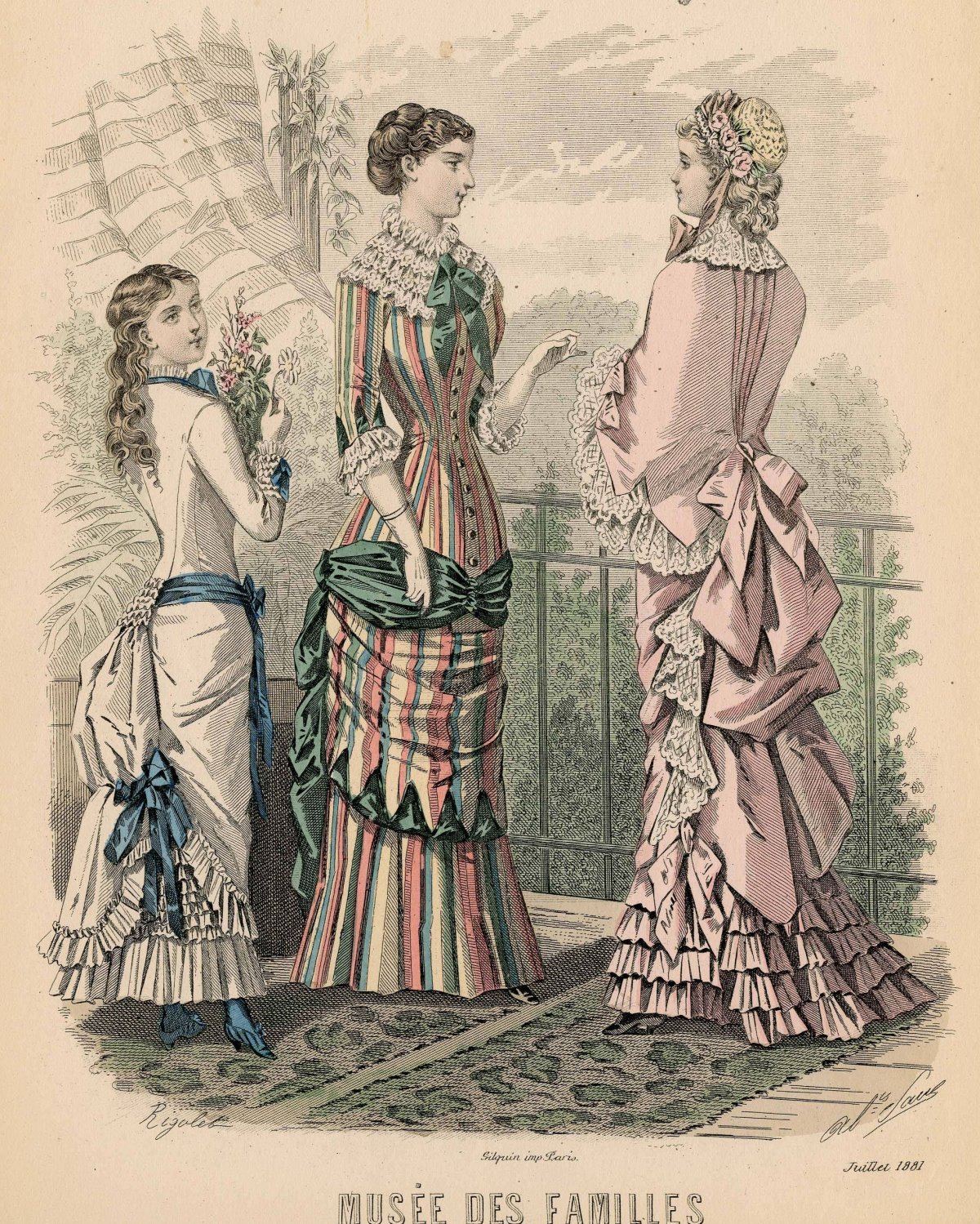 Викторианская мода женская 1870