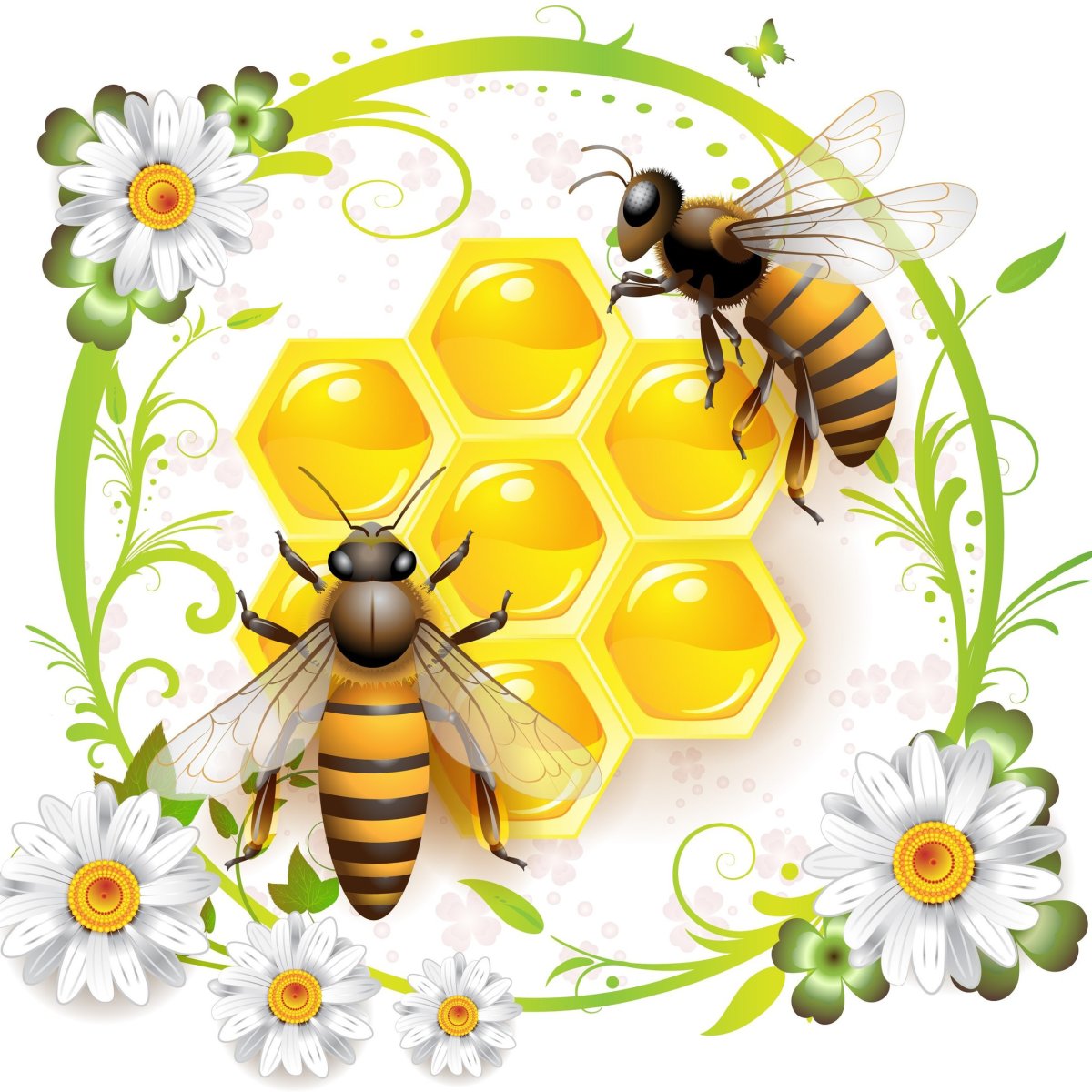 Пчелка на сотах