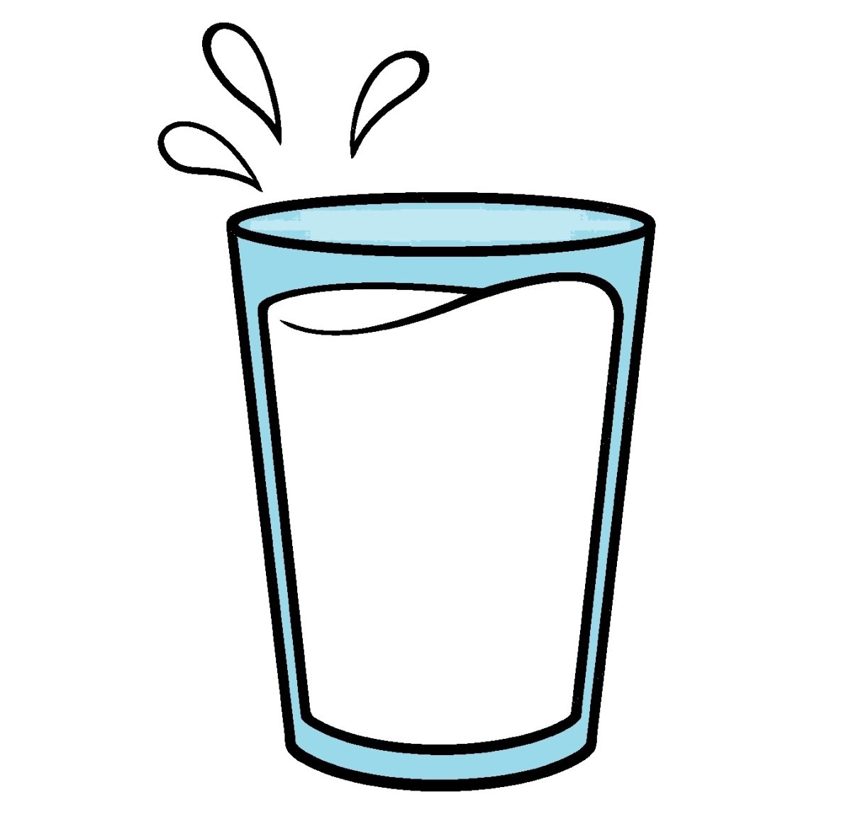 Стакан молока мультяшный