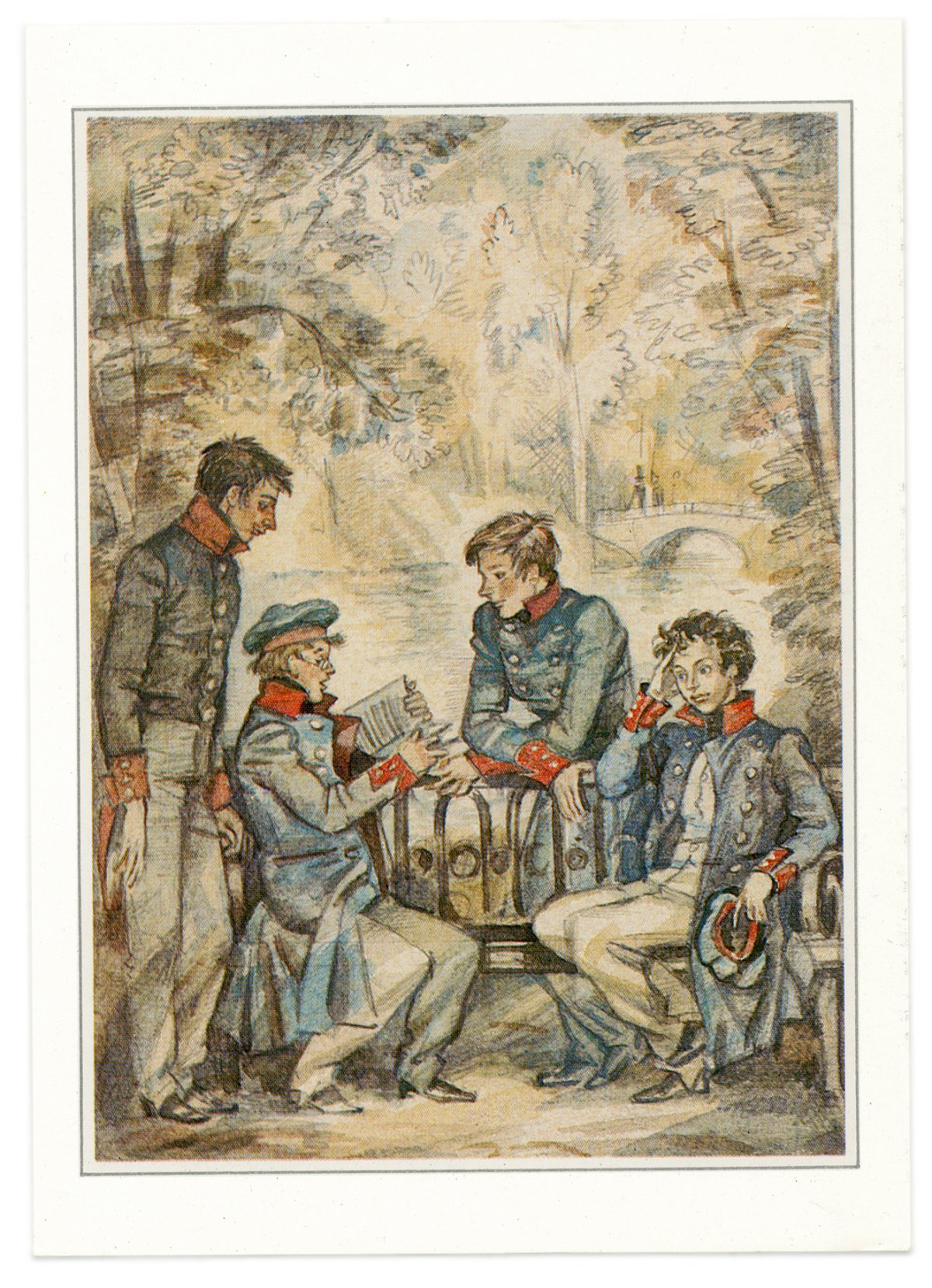 Пушкин лицеист гравюра