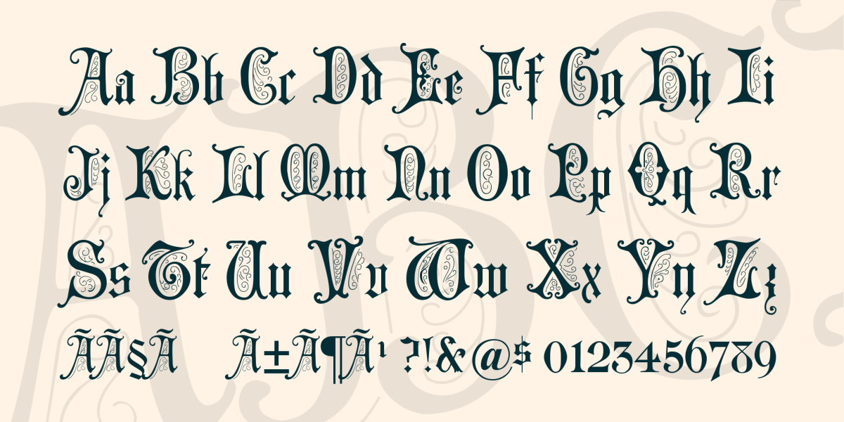 Сказка красивым шрифтом