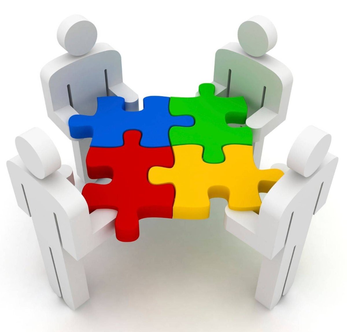 Человечки с пазлами
