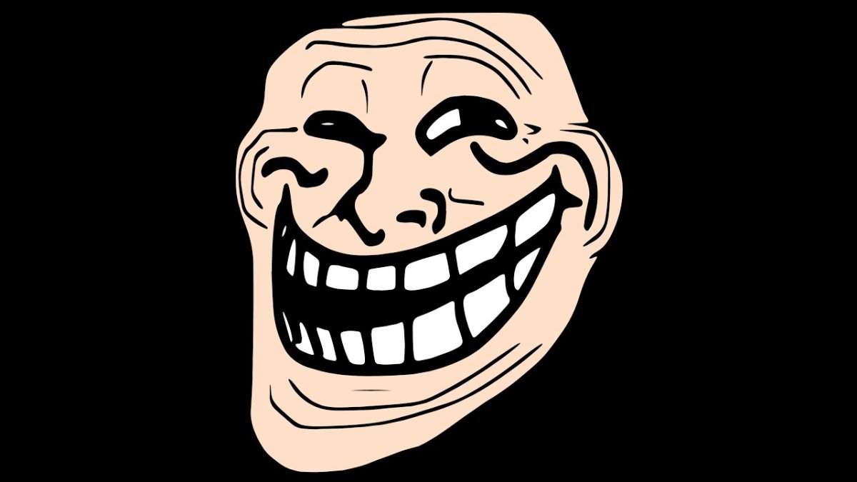 Trollface PNG Black background
