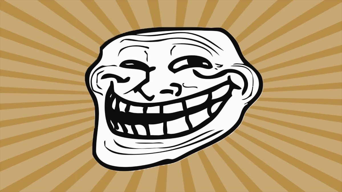 Троллфейс на зеленом фоне