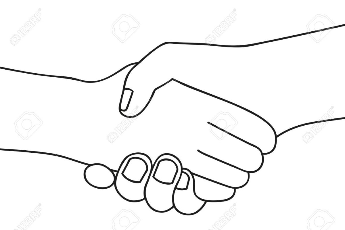 Рукопожатие очертание