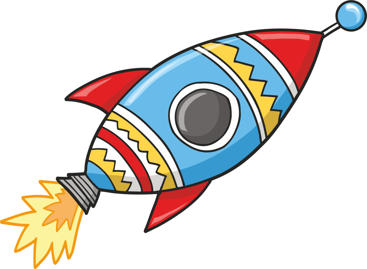 Ребенок и ракета арт