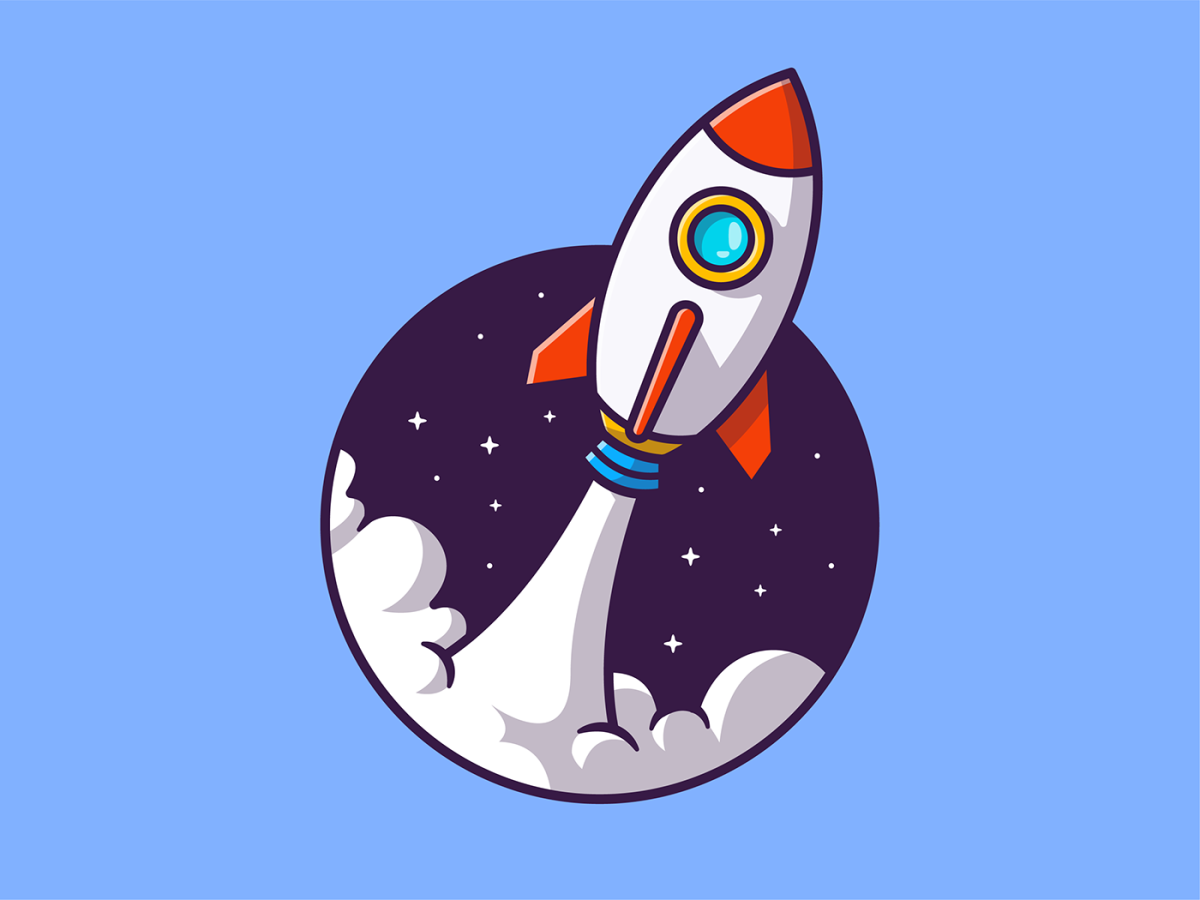 Ракета акварелью