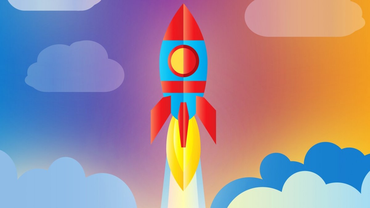 Значок ракета для детей