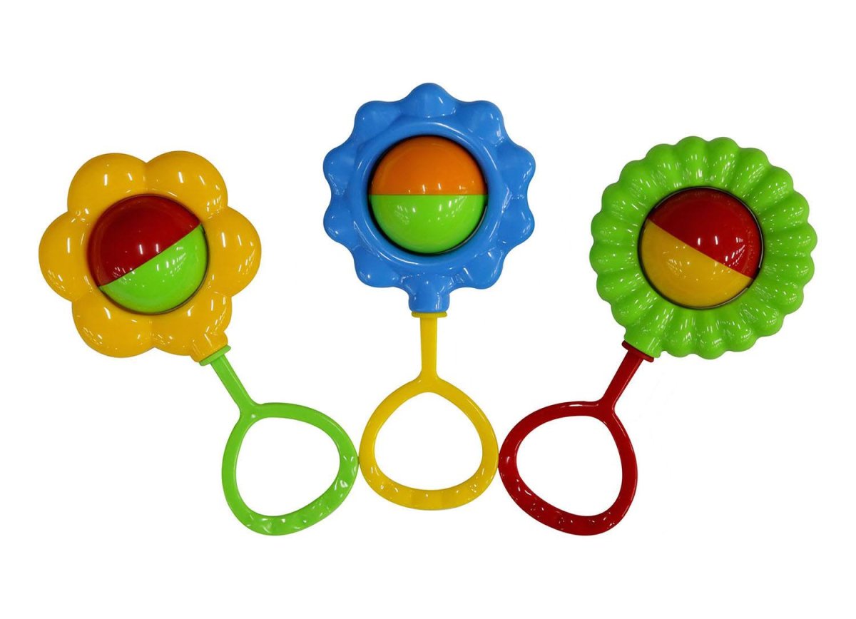 Набор погремушек цветочек 3 шт 45638