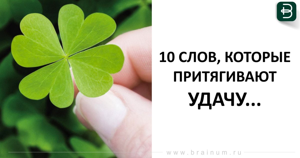 10 Слов которые притягивают удачу