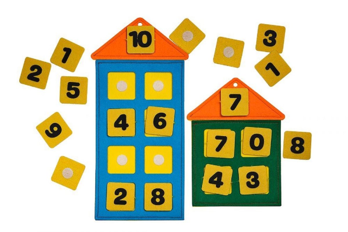 Дидактический коврик "числовые домики"