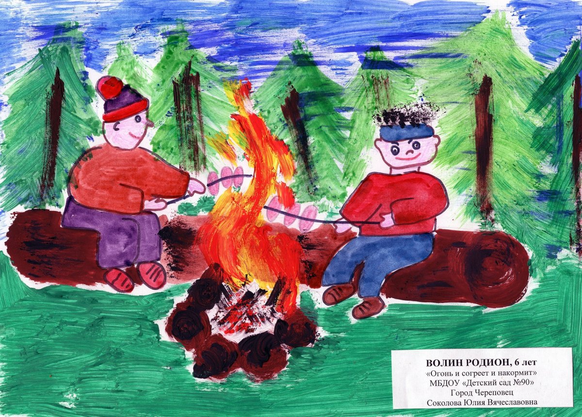 Плакат огонь друг огонь враг