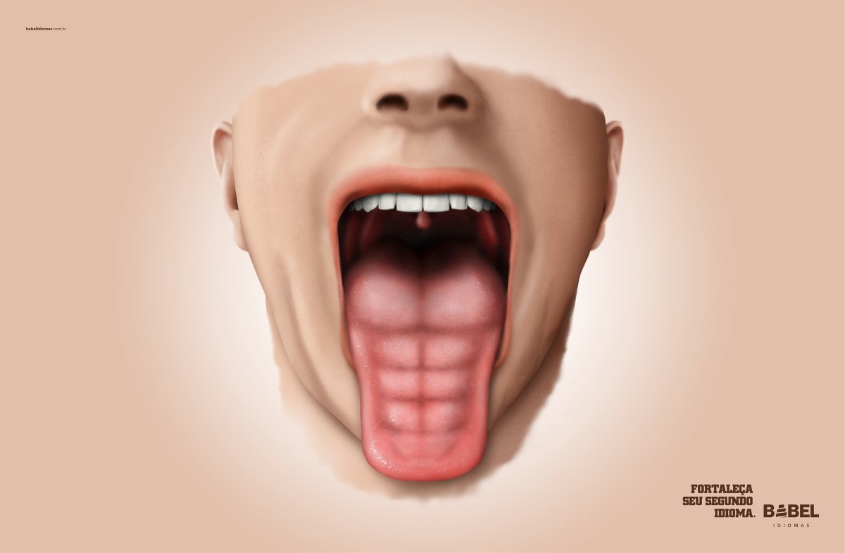 Стикер губы с языком