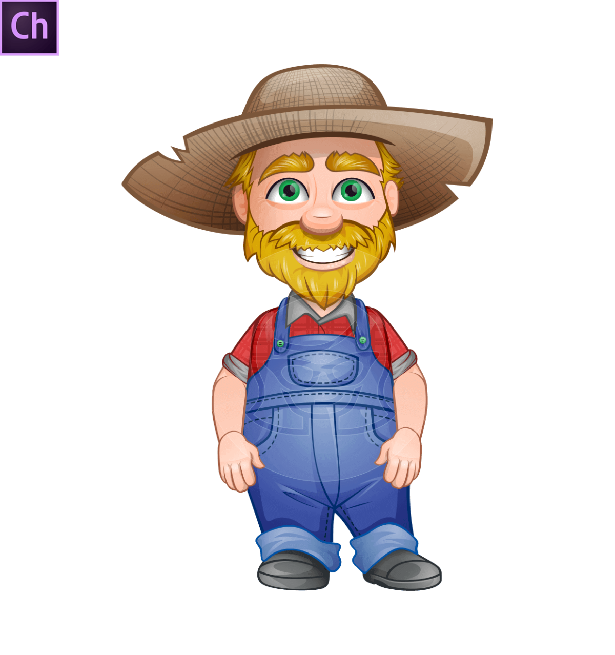 Фермер на прозрачном фоне