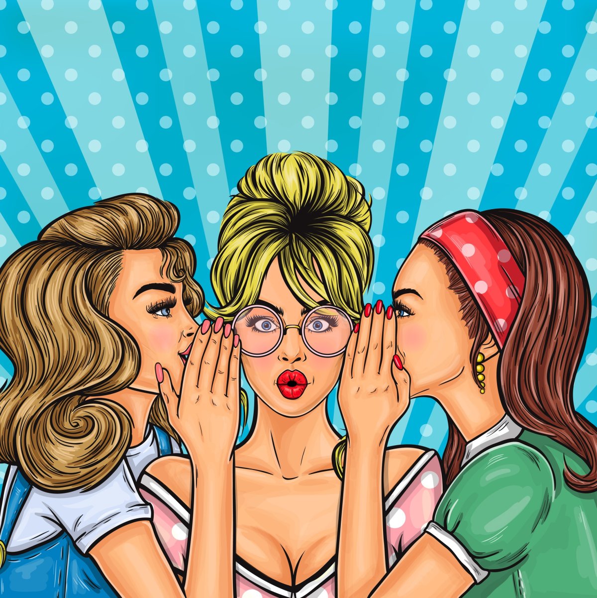 Девчонки празднуют мультяшные