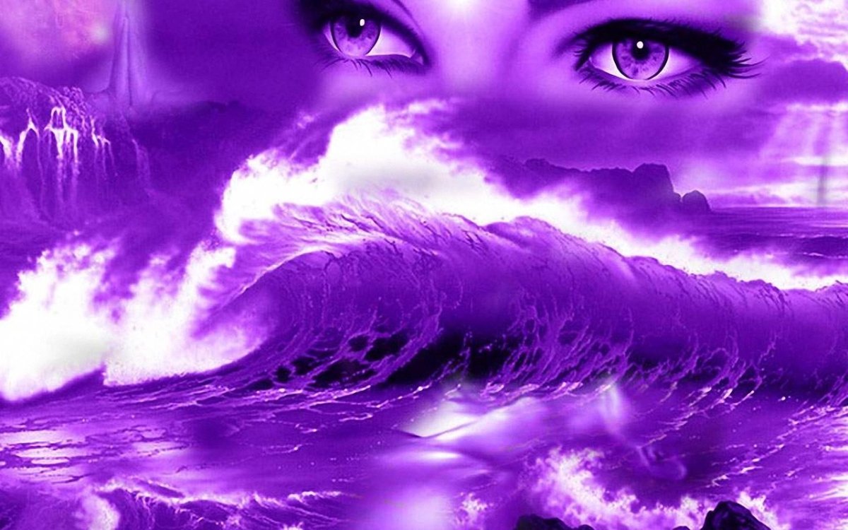 Женские глаза океан