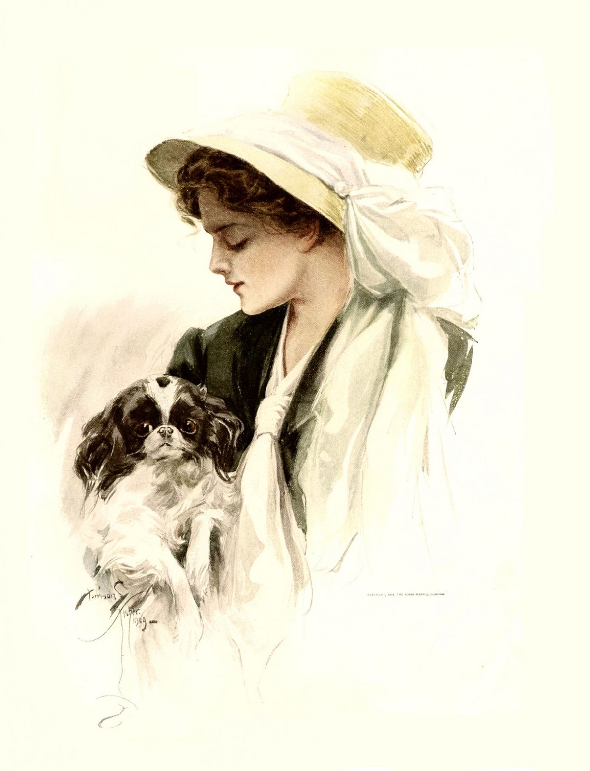 Дама с собачкой рисунок