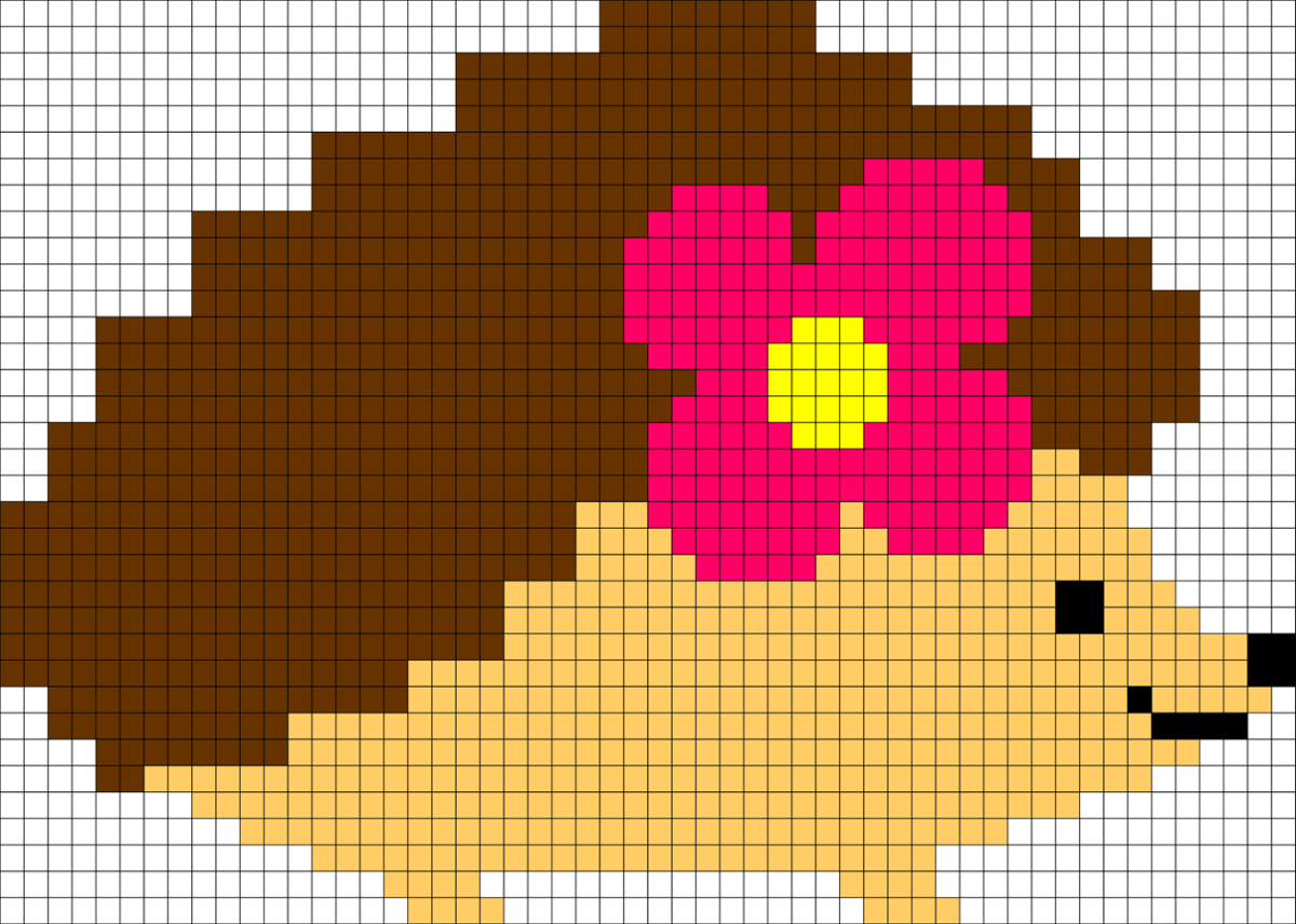 Радужная лапка по клеточкам