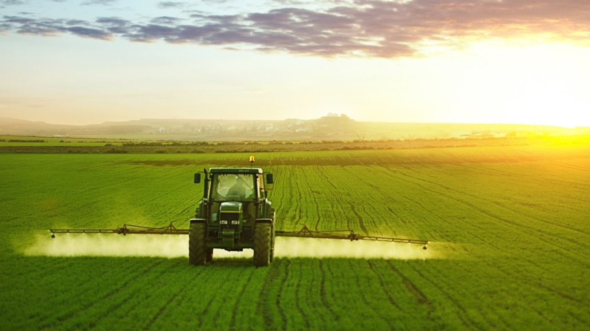 Трактор в поле