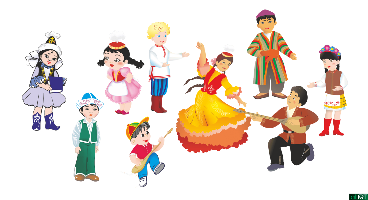 Дети казахи в национальных костюмах