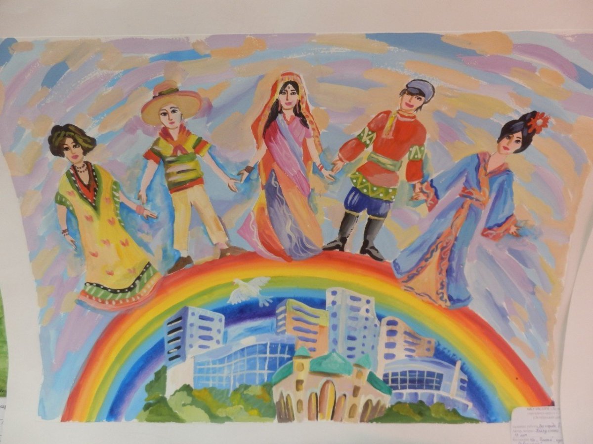 Рисование на тему Дружба народов