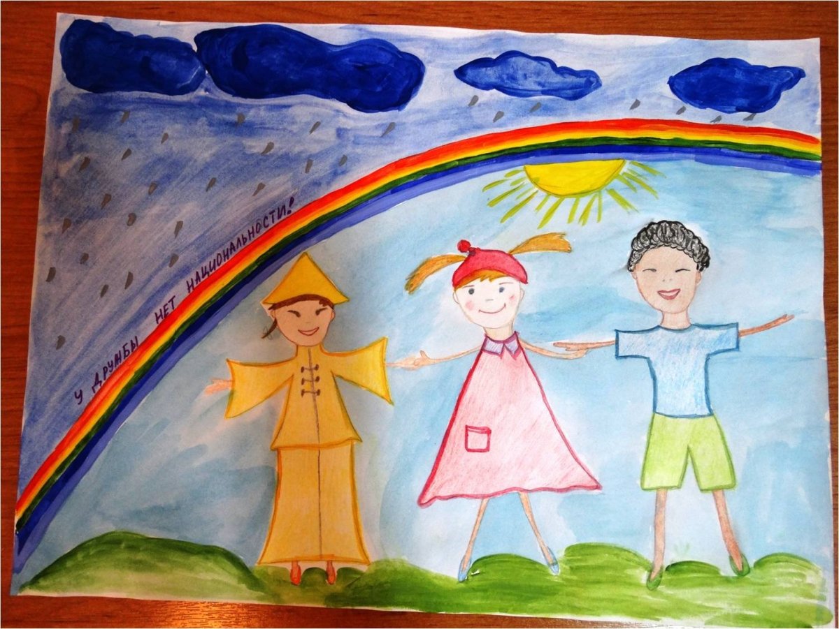 Рисунок на тему Дружба народов