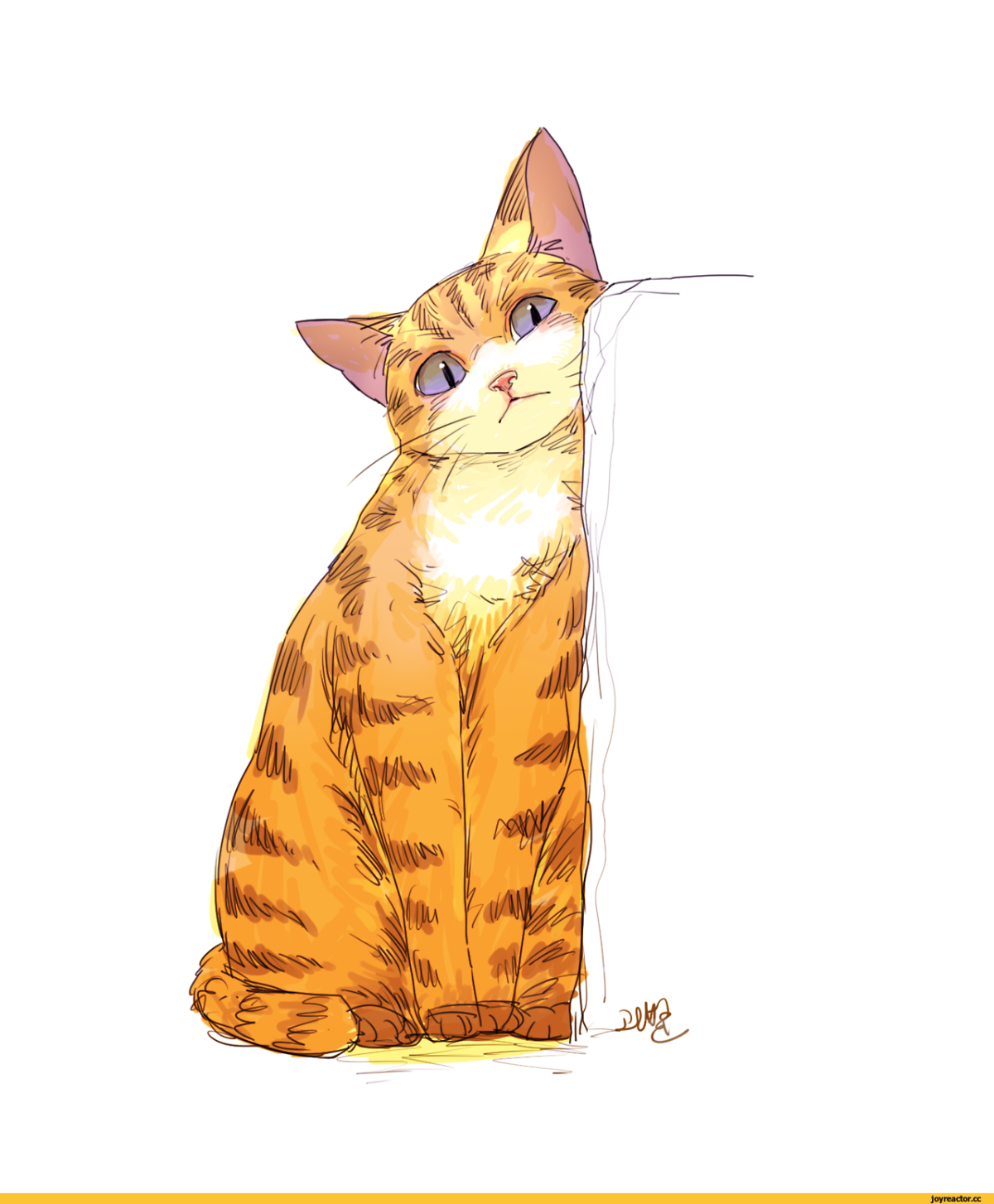 Анимешный рыжий кот