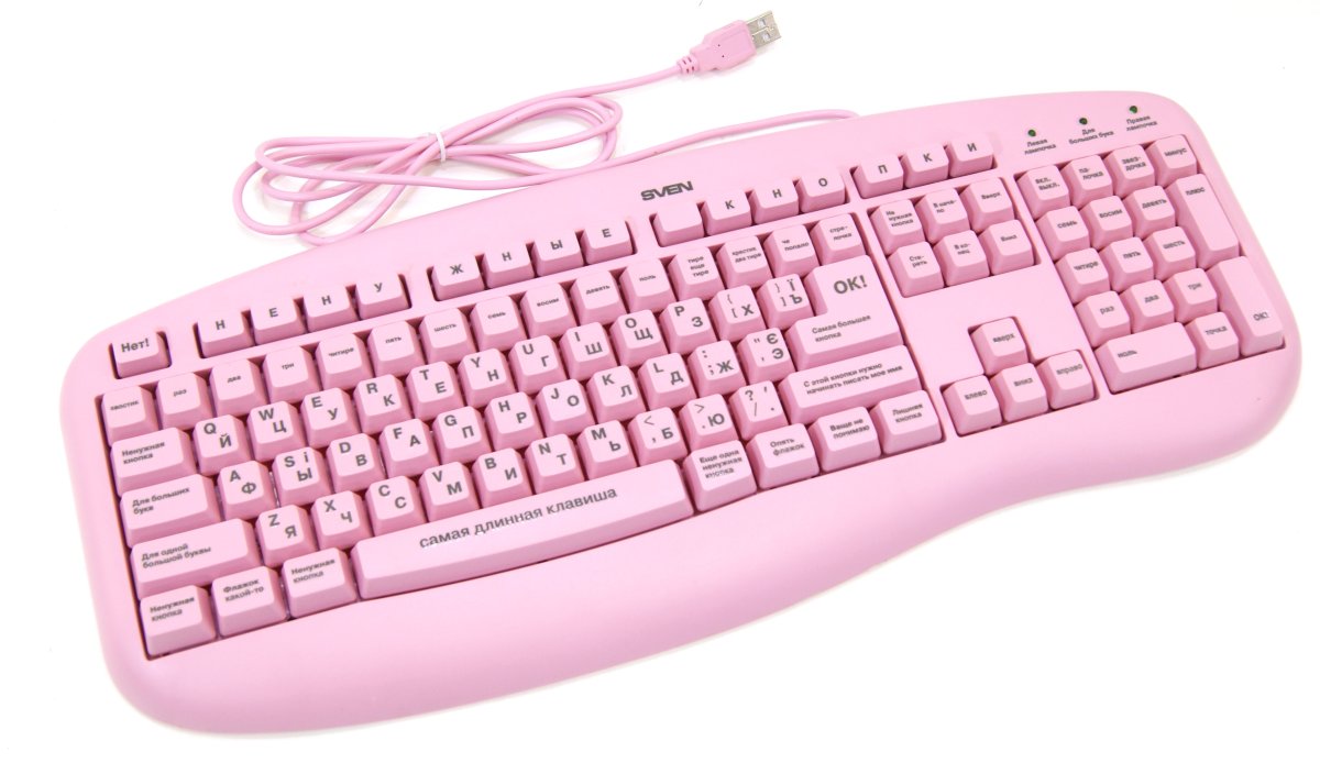 Уникальная клавиатура Sven blonde Pink